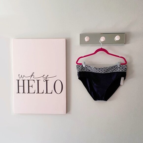 NWT Captiva black & white plaid bikini bottom - Picture 6 of 7